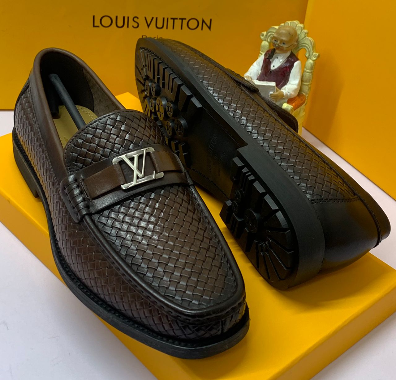 Premium Woven Leather Loafers